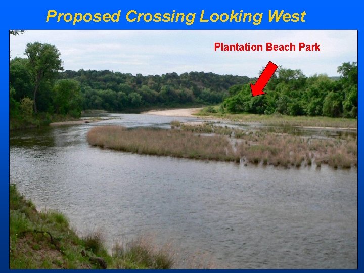 Proposed Crossing Looking West Plantation Beach Park 