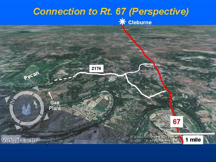 Connection to Rt. 67 (Perspective) Cleburne a Pec 2174 n Gas G Plant a