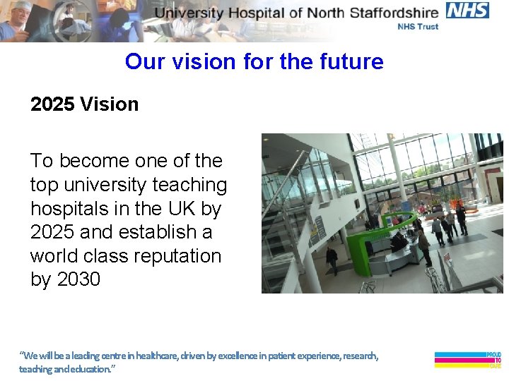 Our vision for the future 2025 Vision To become one of the top university