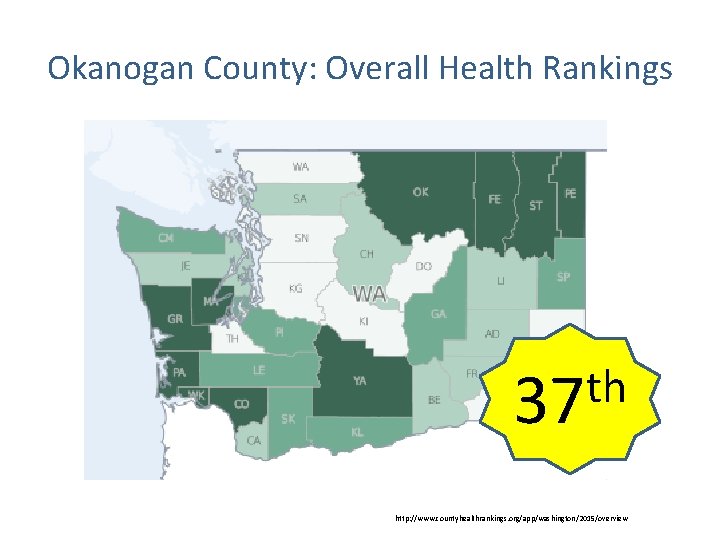 Okanogan County Local Health Indicators March 2015 Okanogan