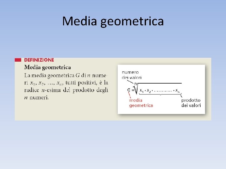 Media geometrica 