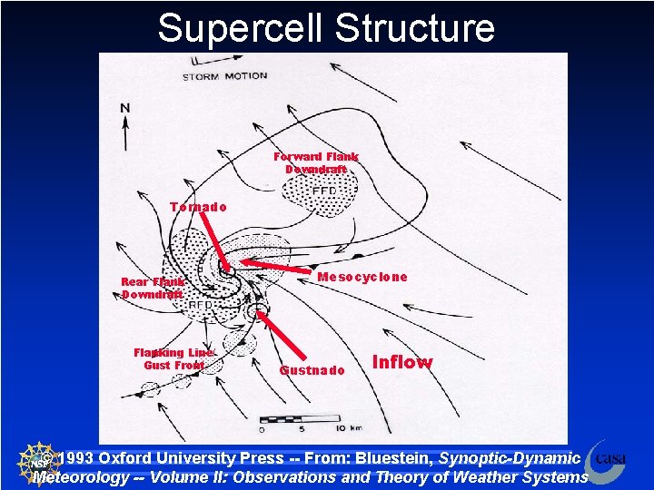 Supercell Structure Forward Flank Downdraft Tornado Rear Flank Downdraft Flanking Line/ Gust Front Mesocyclone