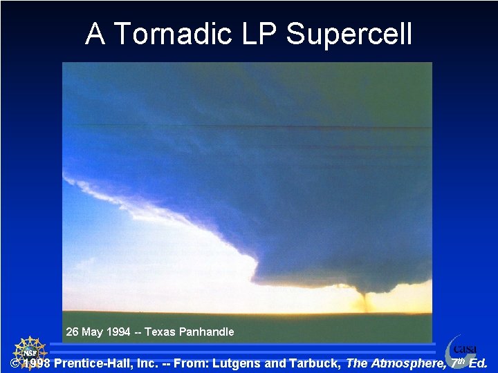 A Tornadic LP Supercell 26 May 1994 -- Texas Panhandle 29 © 1998 Prentice-Hall,