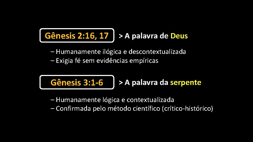 Gênesis 2: 16, 17 > A palavra de Deus – Humanamente ilógica e descontextualizada