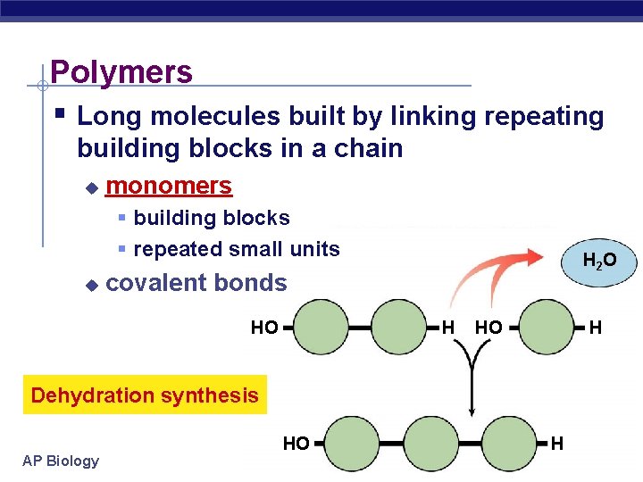 Polymers § Long molecules built by linking repeating building blocks in a chain u