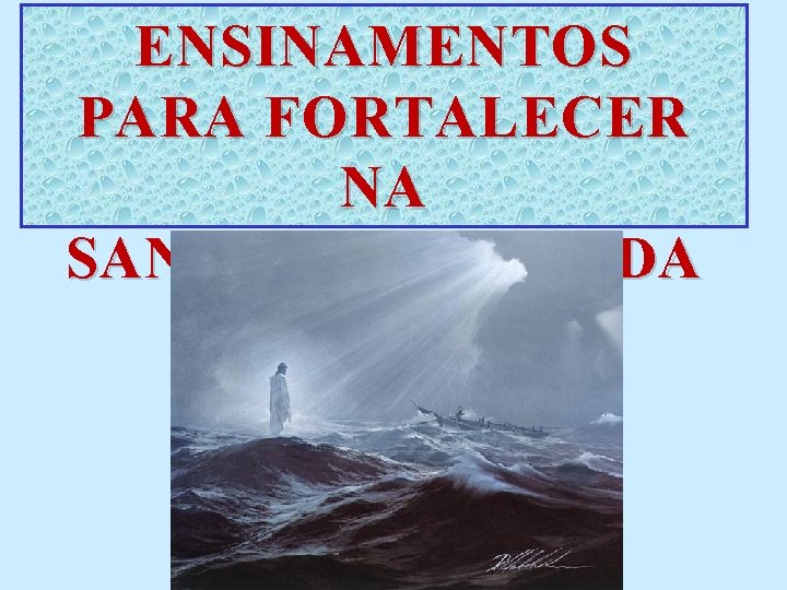 ENSINAMENTOS PARA FORTALECER NA SANTIDADE DE VIDA 