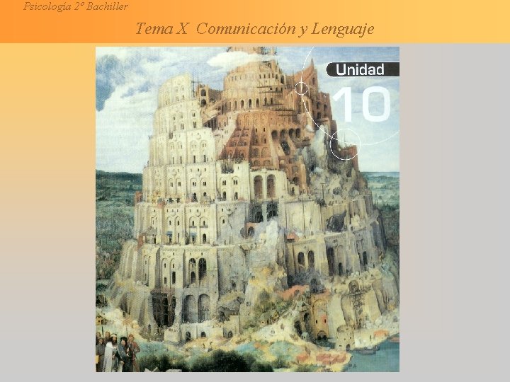 Psicología 2º Bachiller Tema X Comunicación y Lenguaje 