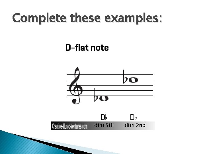 Complete these examples: dim 5 th dim 2 nd 