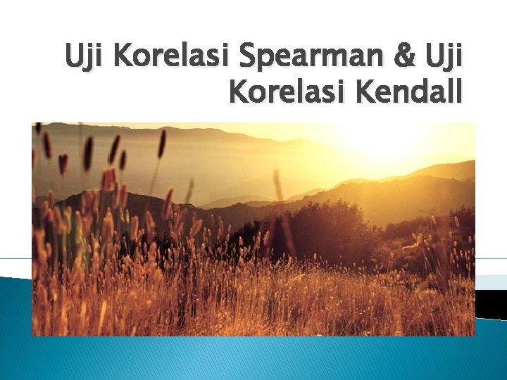 Uji Korelasi Spearman & Uji Korelasi Kendall 