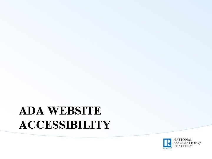 ADA WEBSITE ACCESSIBILITY 