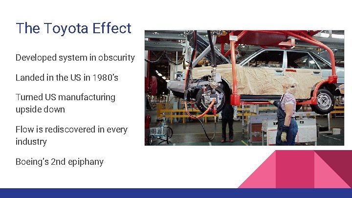The Toyota Effect Developed system in obscurity Landed in the US in 1980’s Turned The Toyota Effect Developed system in obscurity Landed in the US in 1980’s Turned