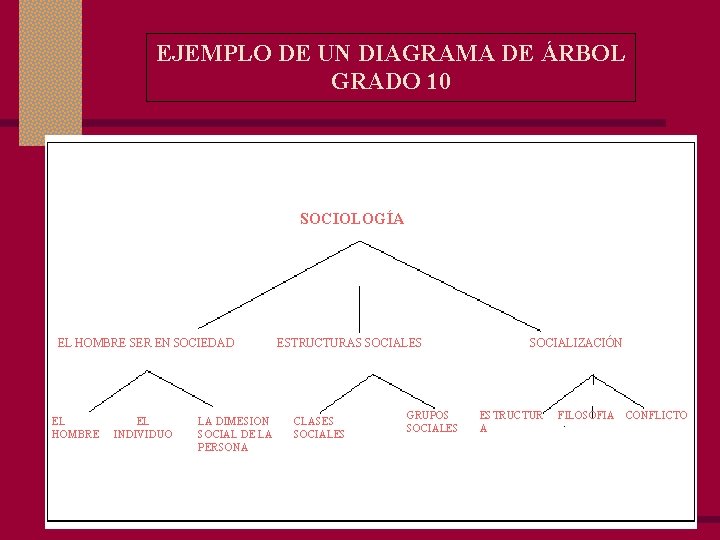 EJEMPLO DE UN DIAGRAMA DE ÁRBOL GRADO 10 SOCIOLOGÍA EL HOMBRE SER EN SOCIEDAD