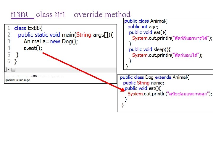 กรณ class ลก override method 