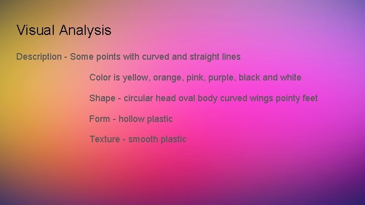 Visual Analysis Description - Some points with curved and straight lines Color is yellow, Visual Analysis Description - Some points with curved and straight lines Color is yellow,