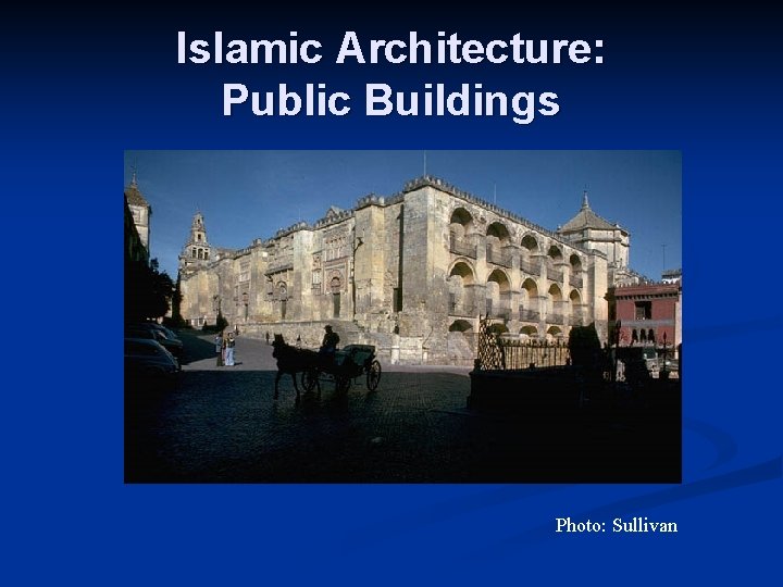 Islamic Architecture: Public Buildings Photo: Sullivan 