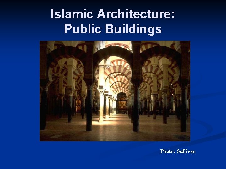 Islamic Architecture: Public Buildings Photo: Sullivan 