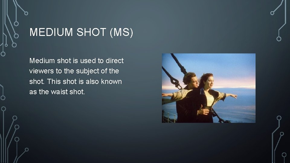 MEDIUM SHOT (MS) Medium shot is used to direct viewers to the subject of MEDIUM SHOT (MS) Medium shot is used to direct viewers to the subject of