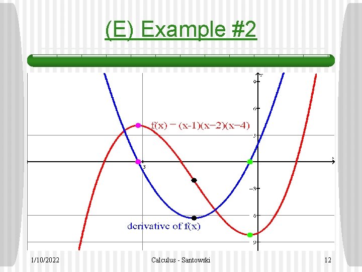 (E) Example #2 1/10/2022 Calculus - Santowski 12 