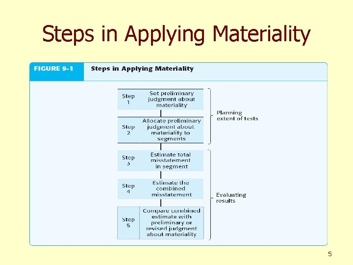 Steps in Applying Materiality 5 