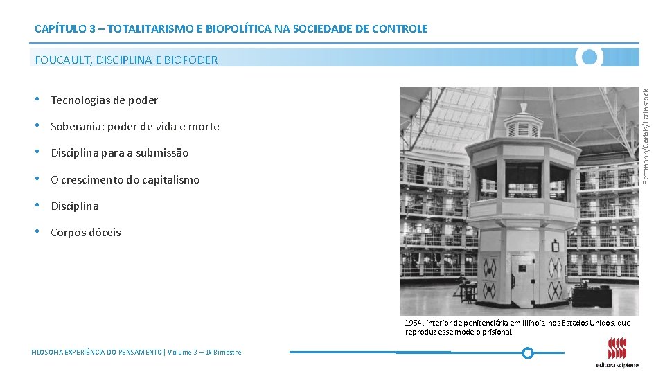 CAPÍTULO 3 – TOTALITARISMO E BIOPOLÍTICA NA SOCIEDADE DE CONTROLE Bettmann/Corbis/Latinstock FOUCAULT, DISCIPLINA E