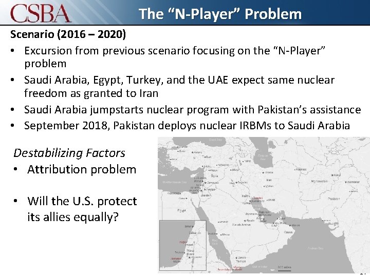 Theto“N-Player” Problem Click edit Master title style Scenario (2016 – 2020) • Excursion from