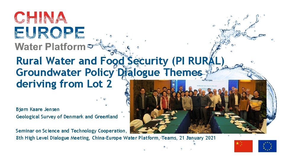 Rural Water and Food Security (PI RURAL) Groundwater Policy Dialogue Themes deriving from Lot