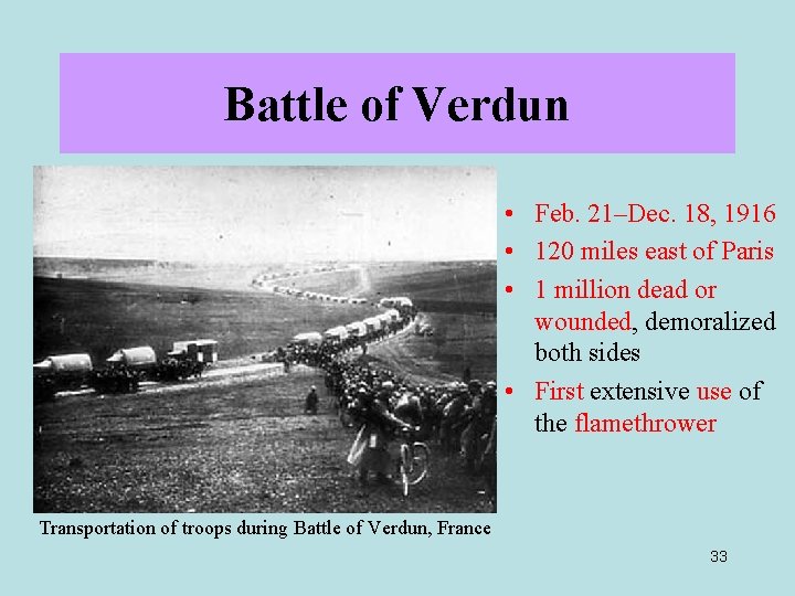 Battle of Verdun • Feb. 21–Dec. 18, 1916 • 120 miles east of Paris