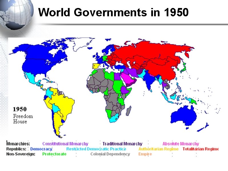 World Governments in 1950 