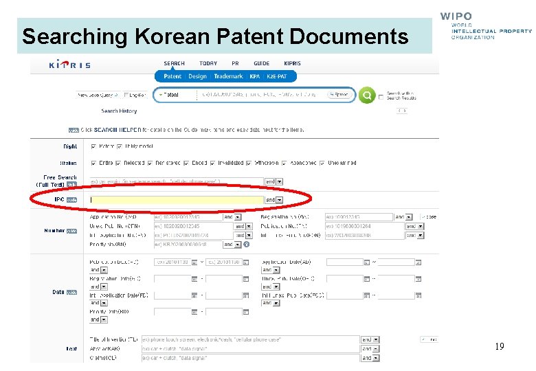 Searching Korean Patent Documents 19 Searching Korean Patent Documents 19