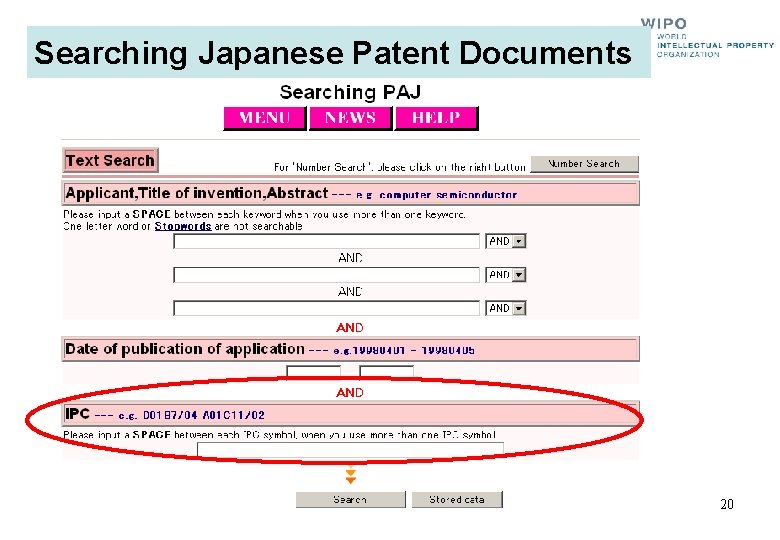 Searching Japanese Patent Documents 20 Searching Japanese Patent Documents 20
