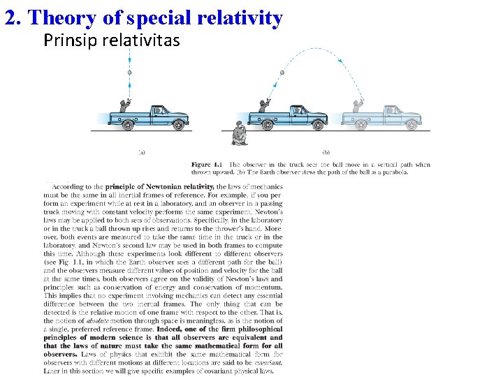 2. Theory of special relativity Prinsip relativitas 