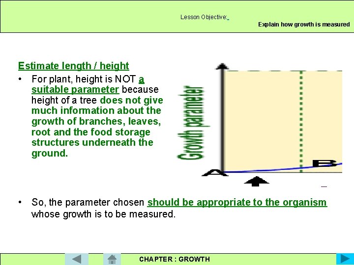 Lesson Objective: Explain how growth is measured Estimate length / height • For plant,