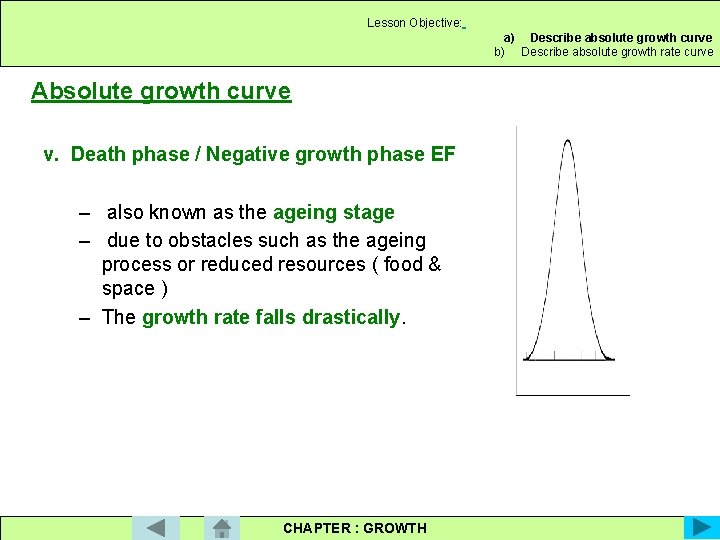 Lesson Objective: a) Describe absolute growth curve b) Describe absolute growth rate curve Absolute