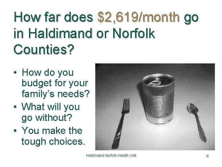 How far does $2, 619/month go in Haldimand or Norfolk Counties? • How do