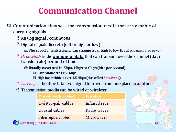 Communication Channel : Communication channel - the transmission media that are capable of carrying