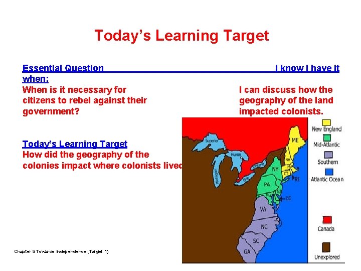 Today’s Learning Target Essential Question when: When is it necessary for citizens to rebel Today’s Learning Target Essential Question when: When is it necessary for citizens to rebel