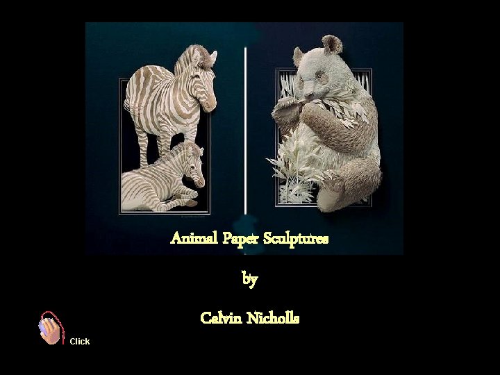 Animal Paper Sculptures by Click Calvin Nicholls 