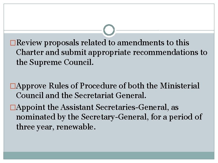 �Review proposals related to amendments to this Charter and submit appropriate recommendations to the