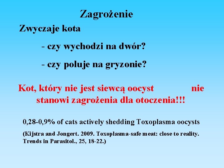 Zagrożenie Zwyczaje kota - czy wychodzi na dwór? - czy poluje na gryzonie? Kot,