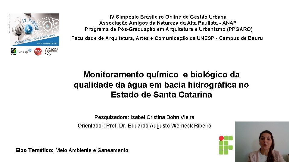 IV Simpósio Brasileiro Online de Gestão Urbana Associação Amigos da Natureza da Alta Paulista