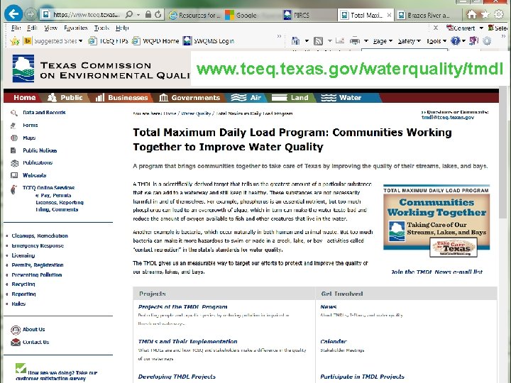 www. tceq. texas. gov/waterquality/tmdl 