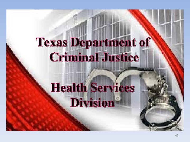 Texas Department of Criminal Justice Health Services Division 65 