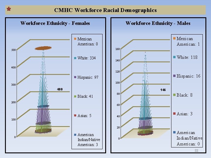 CMHC Workforce Racial Demographics Workforce Ethnicity - Females Workforce Ethnicity - Males Mexican American: