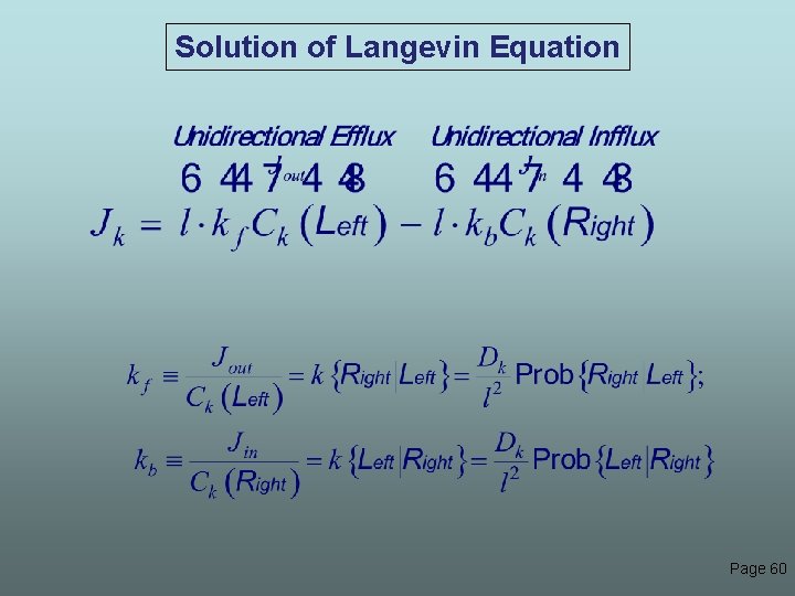 Solution of Langevin Equation Page 60 