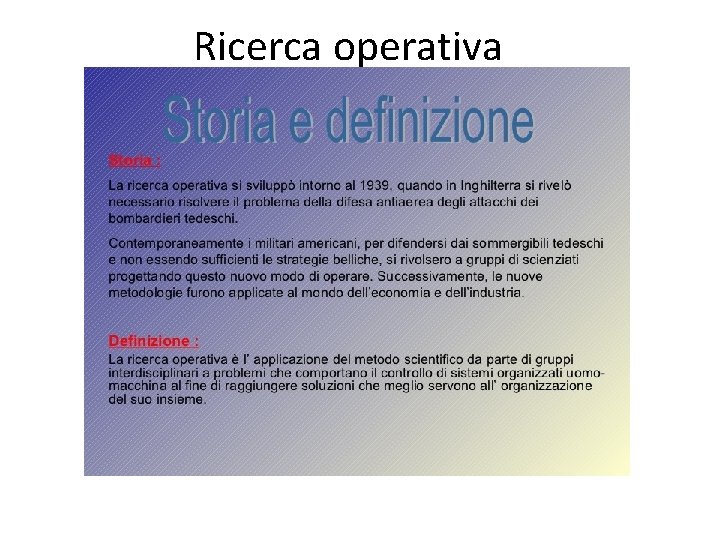 Ricerca operativa 