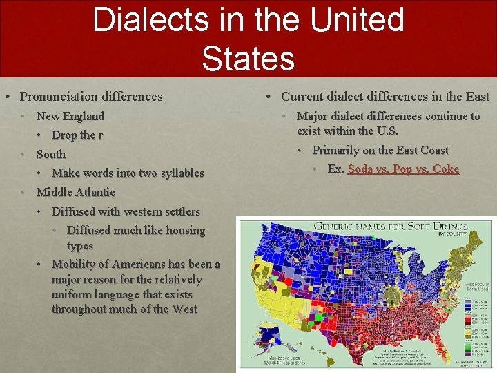 Dialects in the United States • Pronunciation differences • New England • Drop the