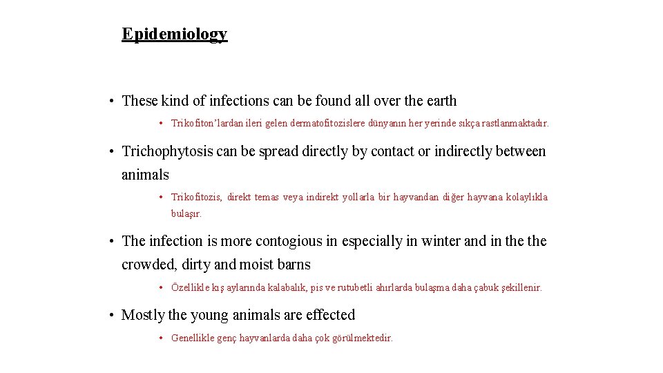 Epidemiology • These kind of infections can be found all over the earth •