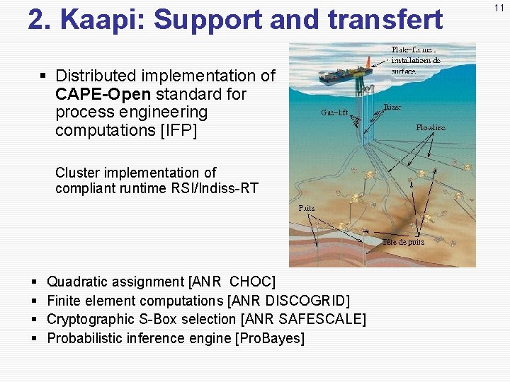 2. Kaapi: Support and transfert § Distributed implementation of CAPE-Open standard for process engineering