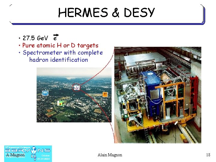 HERMES DESY RHIC Spin &Roadmap • 27. 5 Ge. V e • Pure atomic