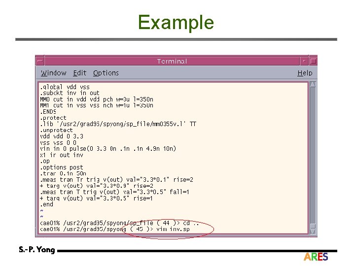 Example S. -P. Yong ARES 